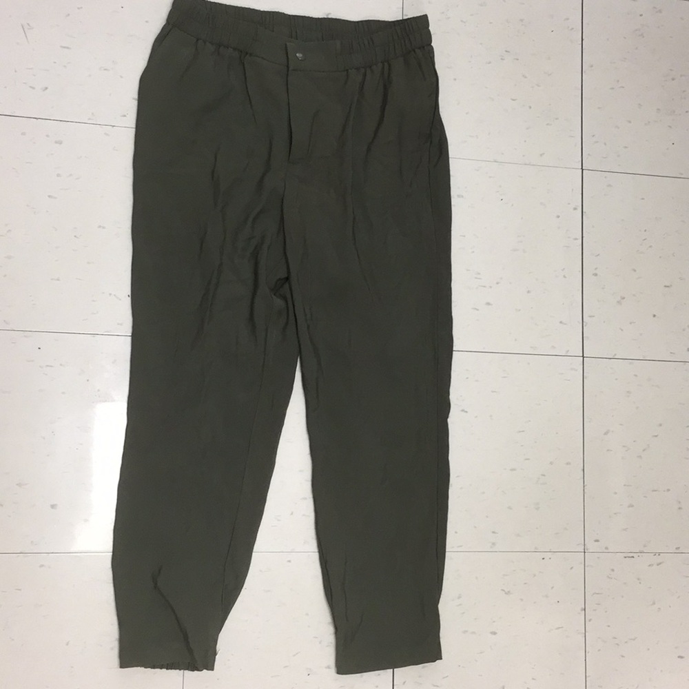 Olive Green Stretchy Flow-y Pants